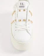 Valentino Flatform Rockstud Untitled Sneaker In Calfskin - Image 2